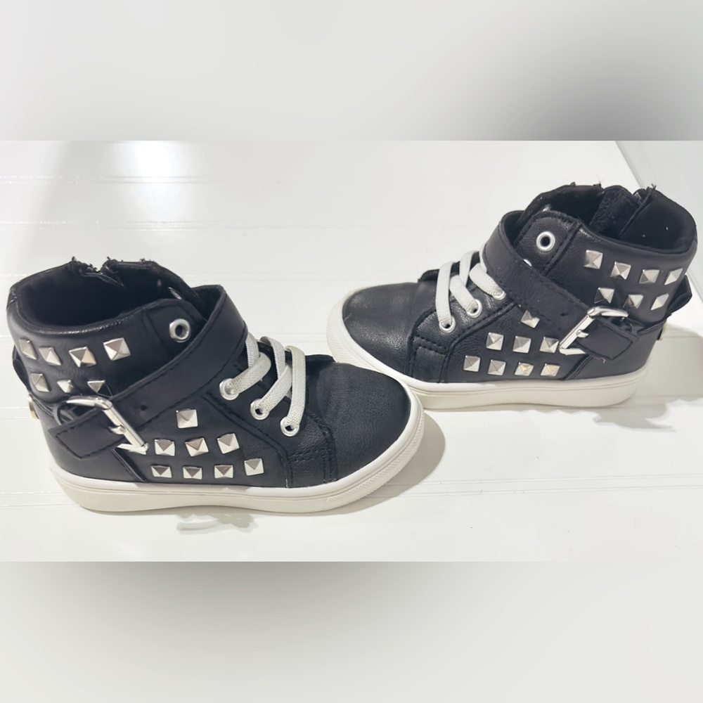 Adorable Baby Studded Hi Top Sneakers by Nicole Miller. Baby Size 6.